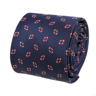 Modrá pánska kravata 7 cm ORSI tkaný mikropolyester