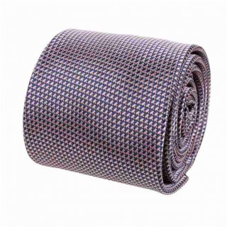 Elegantná antracitivo-fialová kravata s tkaným vzorom ORSI 7 cm