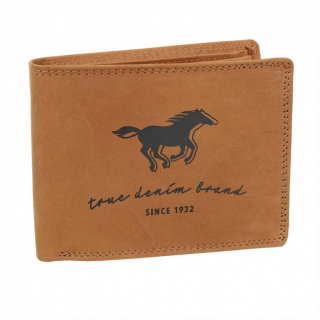RFID Kožená pánska peňaženka MUSTANG Tampa koňak