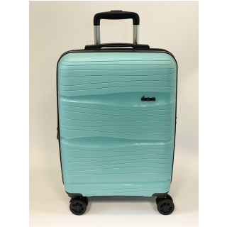 Veľký azúrový cestovný kufor D&N, vysokoodolný PP, 100 L, TSA 
