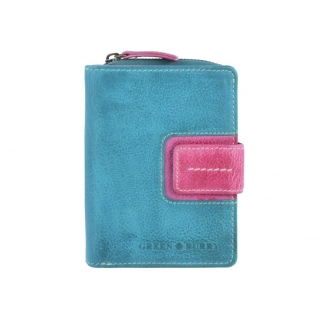 Kožená soft blankytná peňaženka GreenBurry
