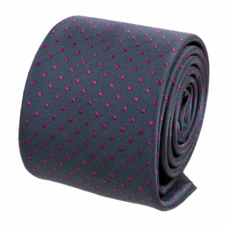 Elegantná antracitová SLIM kravata ORSI 6 cm