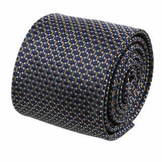 Elegantná kravata modro-medená ORSI 7 cm mikropolyester