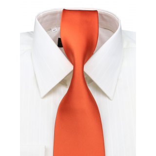 Oranžová jednofarebná kravata ORSI 7 cm