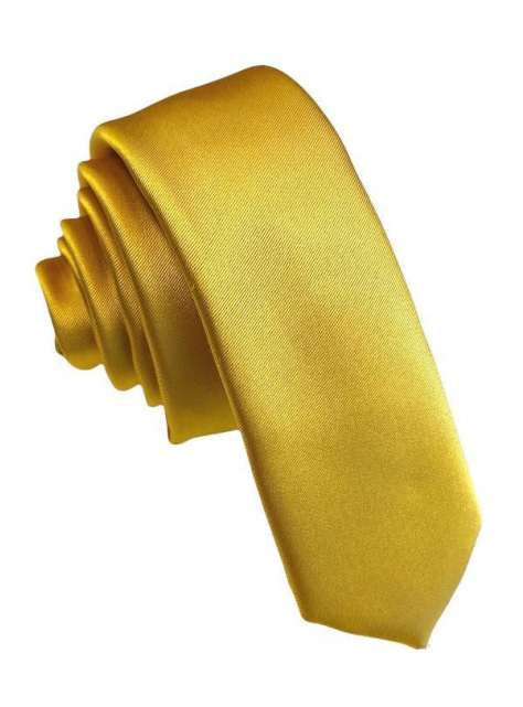Žiarivo-žltá slim kravata 5 cm - All4Men.sk