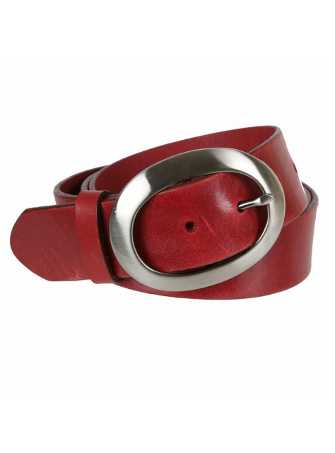 Červený rubínový dámsky opasok, extra flexibilná koža š. 3,8 cm - All4Men.sk