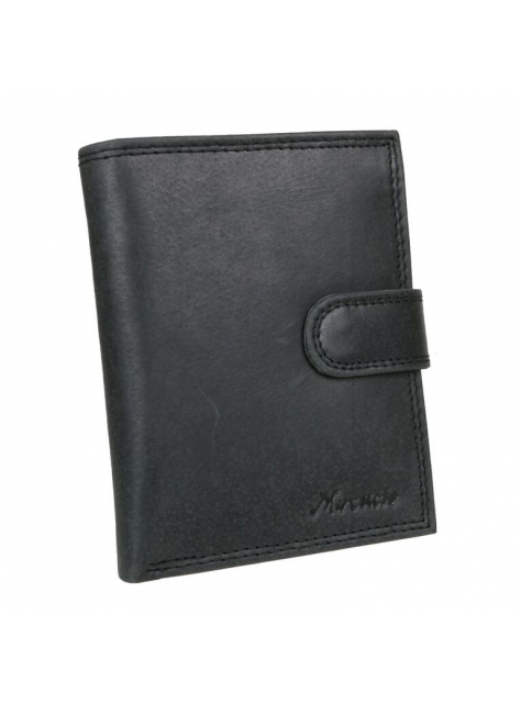 Pánska kožená peňaženka so zapínaním MERCUCIO čierna - All4Men.sk